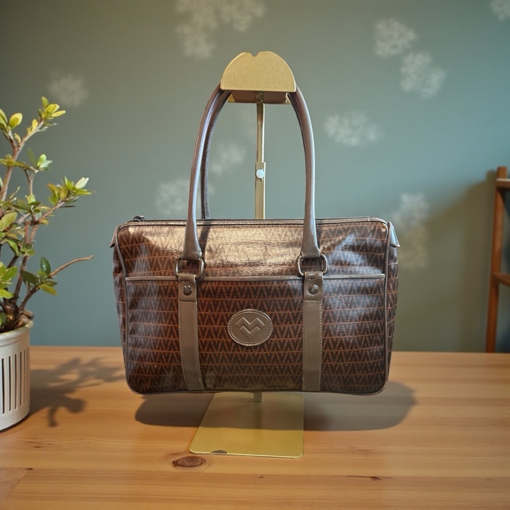 VINTAGE Valentino By Mario Valentino Brown Satchel Bag. EUC. See pics.